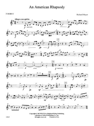 An American Rhapsody: 1st F Horn