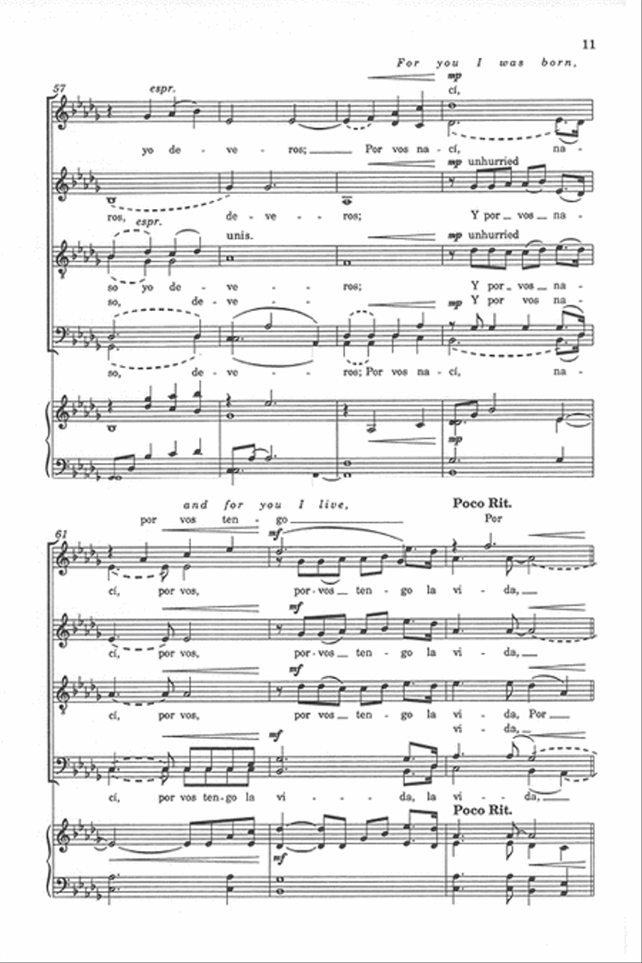 Amor de mi Alma - SATB divisi image number null