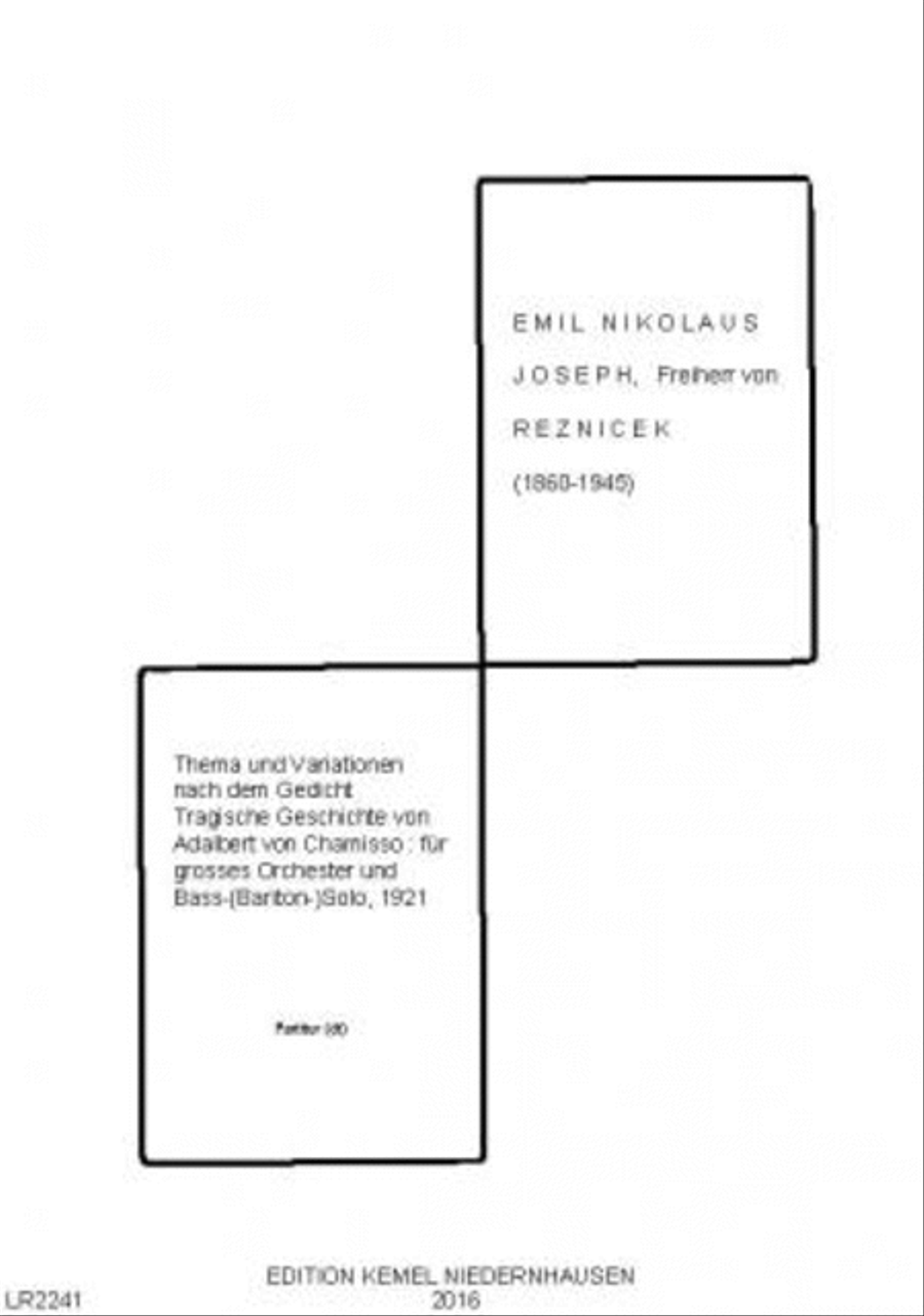 Thema und Variationen nach dem Gedicht Tragische Geschichte von Adalbert von Chamisso Full Orchestra scores gallery preview page 1