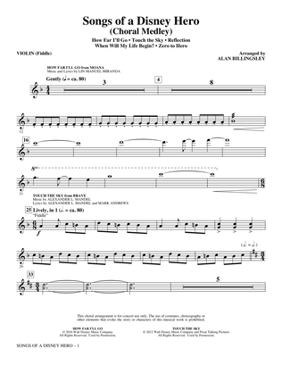 Songs of a Disney Hero - Fiddle/Violin