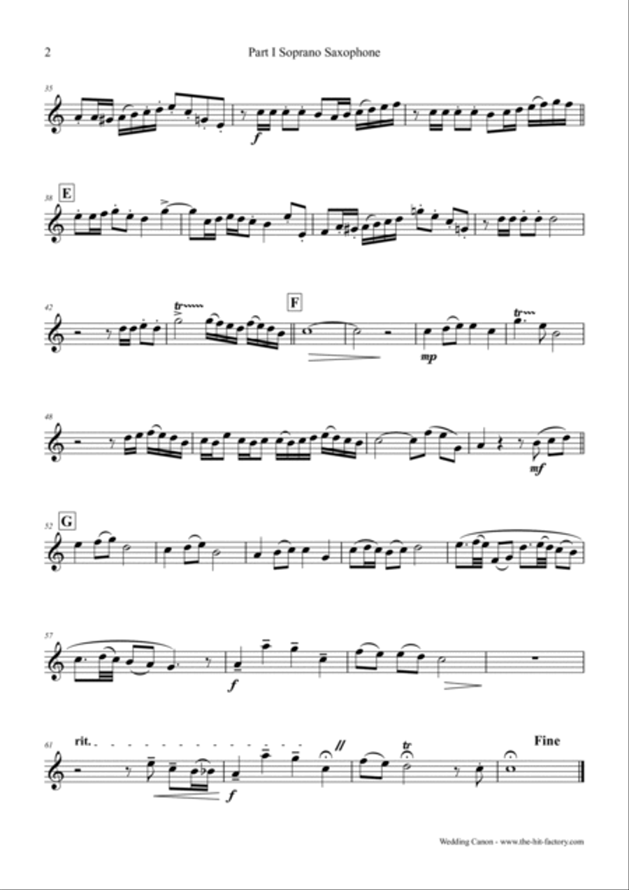 Wedding Canon - Festive Concert Piece - SaxophoneTrio Woodwind Trio scores gallery preview page 5