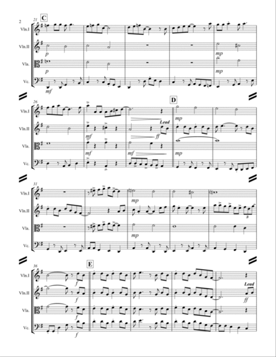 A Marshmallow World String Quartet scores gallery preview page 3
