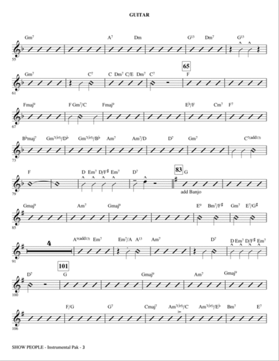 Show People - Guitar Show People - Guitar Choir scores gallery preview page 2