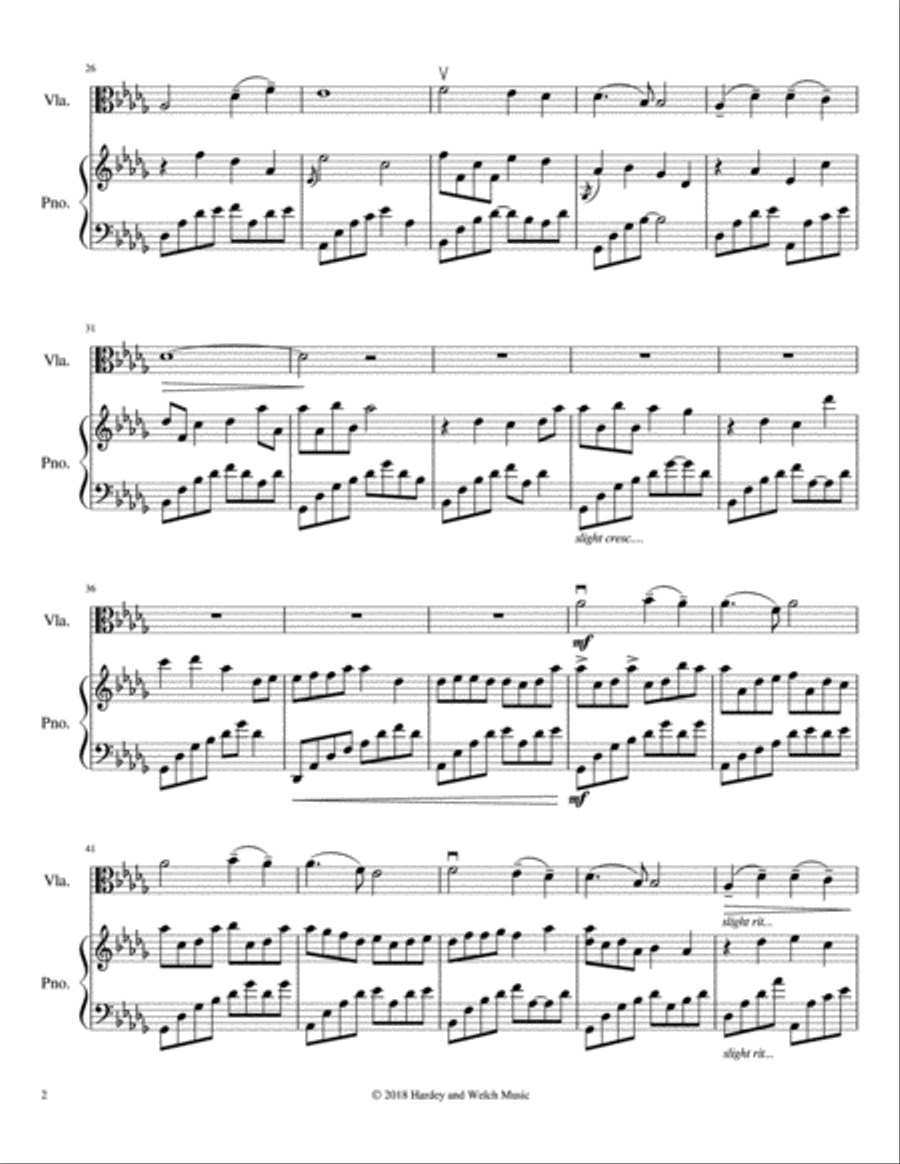 Nearer, My God, to Thee Piano Quartet scores gallery preview page 2