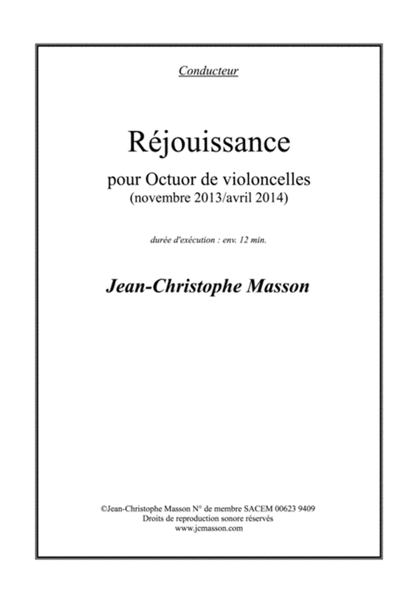 Réjouissance --- for 8 celli --- Full score and parts image number null