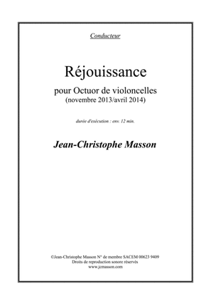 Book cover for Réjouissance --- for 8 celli --- Full score and parts