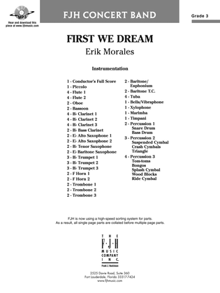 Book cover for First We Dream: Score