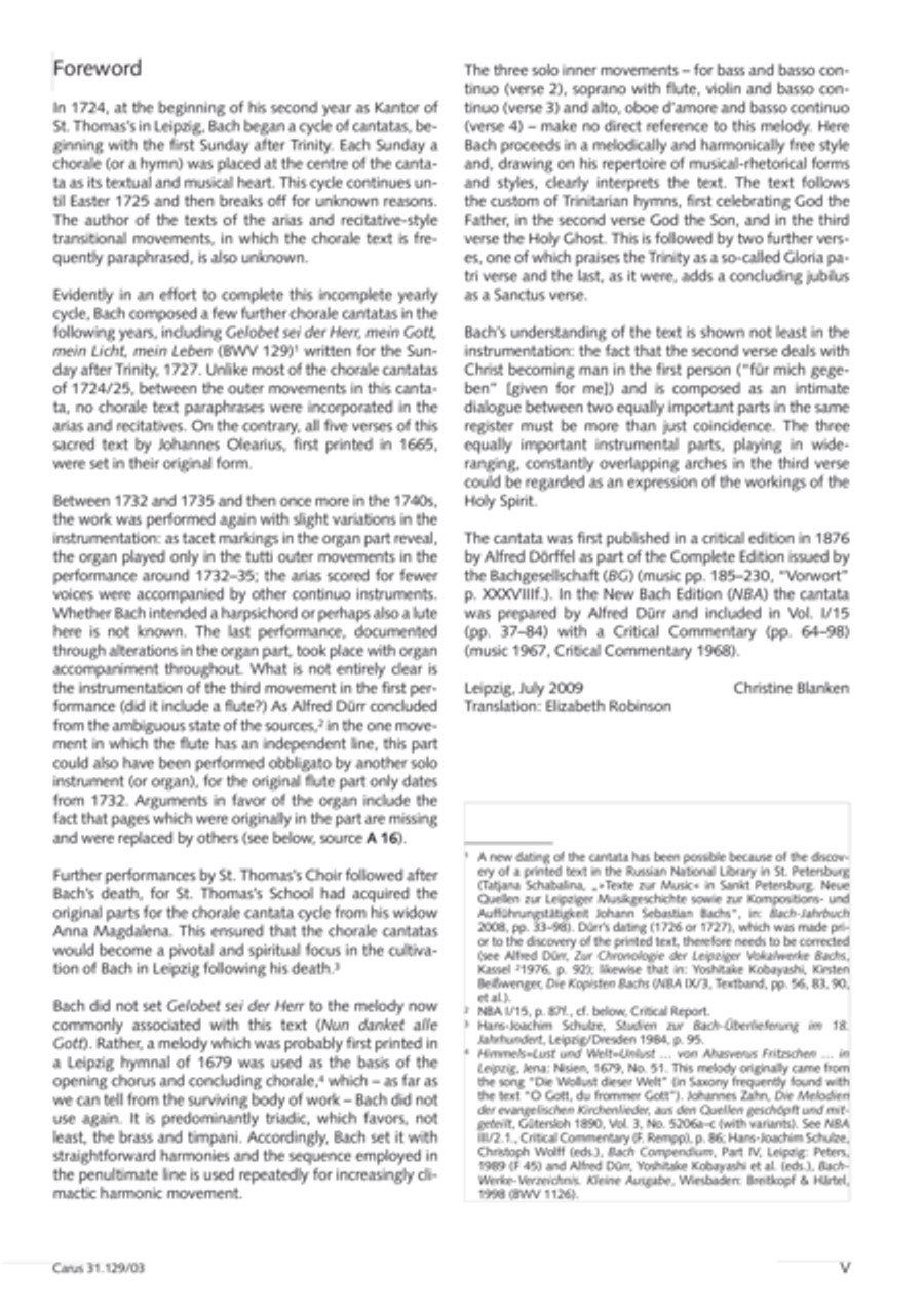 All glory to the Lord, our God (Gelobet sei der Herr, mein Gott) 4-Part scores gallery preview page 5