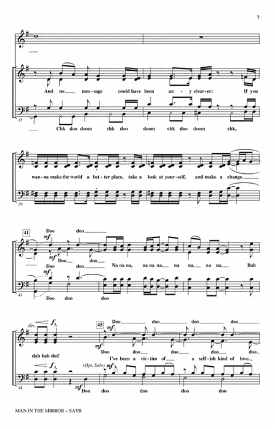 Man in the Mirror 4-Part scores gallery preview page 3