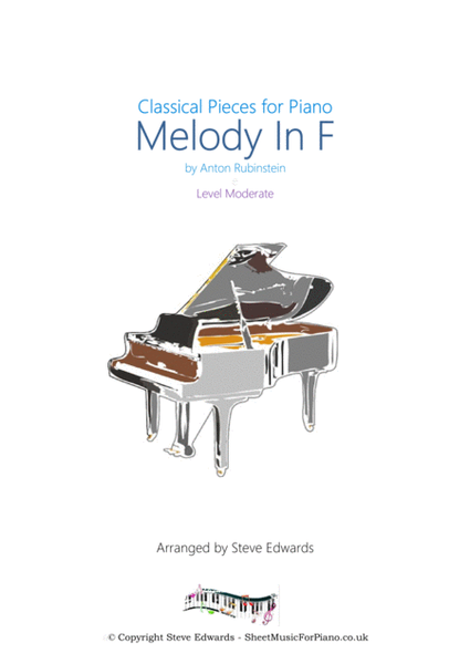 Melody In F - Moderate piano solo image number null