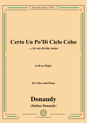 Donaudy-Certo Un Po'Di Cielo Colse,in D flat Major