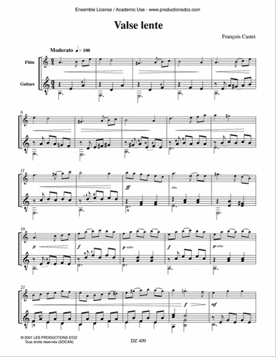 Six pièces Flute scores gallery preview page 4