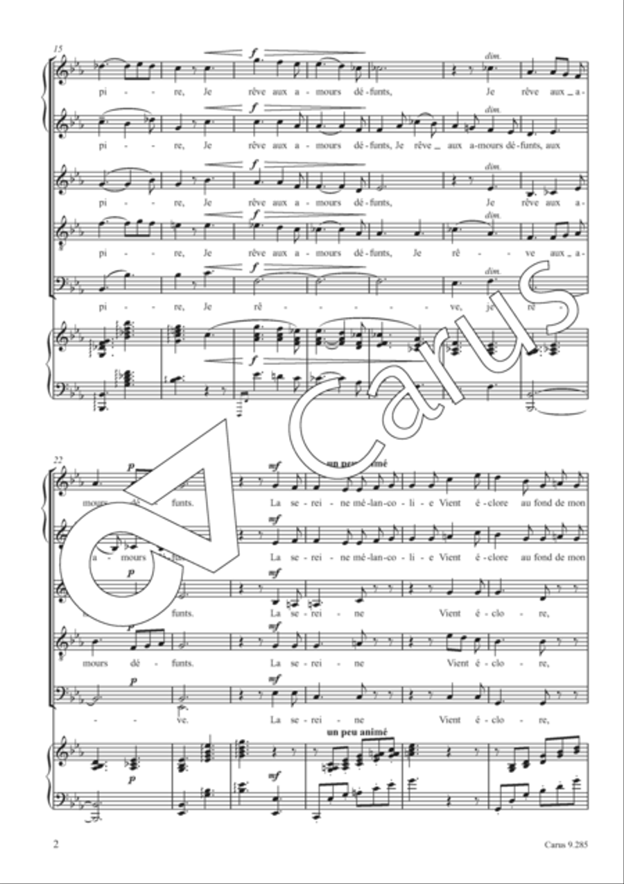 Nuit d'etoiles SSATB scores gallery preview page 3