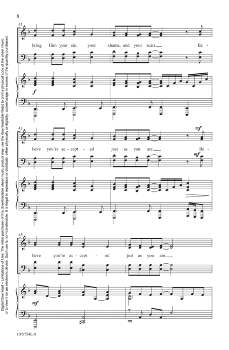 Welcome to Jesus Welcome to Jesus 4-Part scores gallery preview page 8