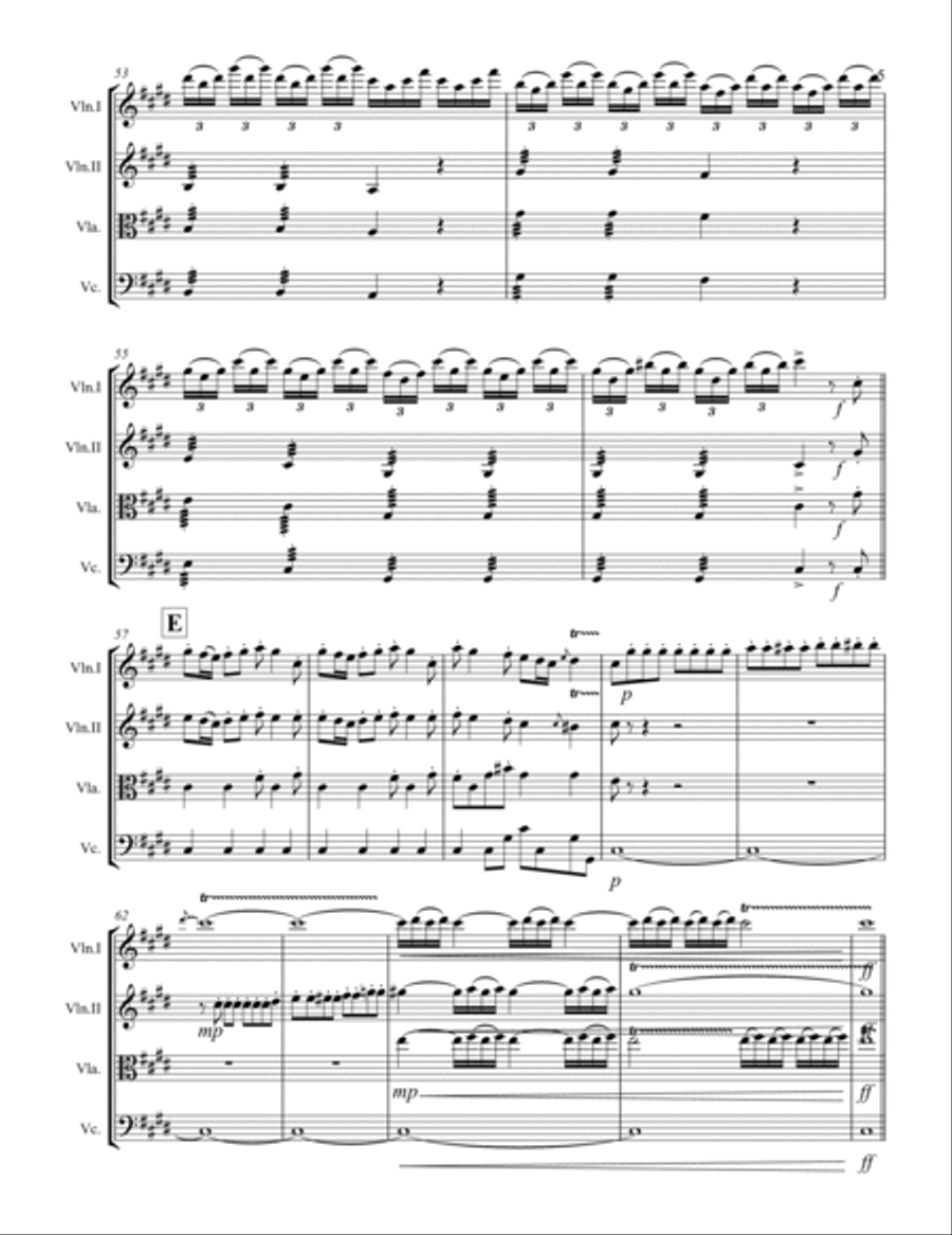 The Four Seasons - La Primavera (for String Quartet) String Quartet scores gallery preview page 6