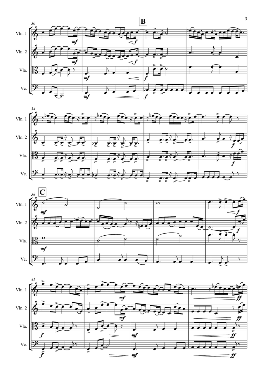 Always Remember Us This Way String Quartet scores gallery preview page 6