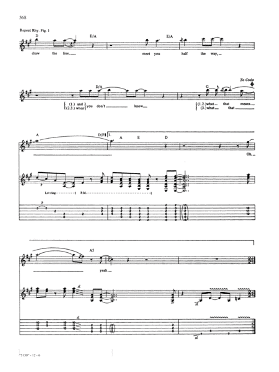 5150 Guitar Tablature scores gallery preview page 6