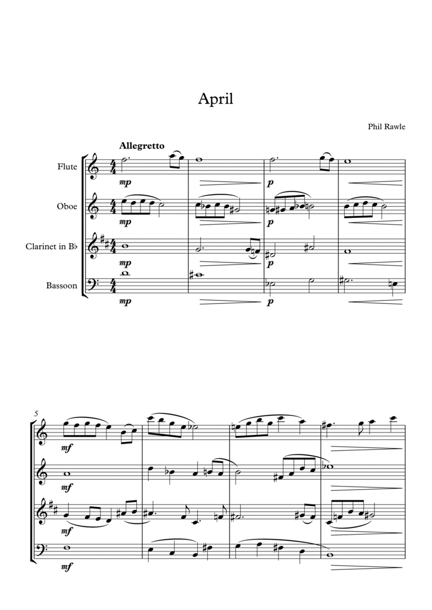 April - Wind Quartet image number null