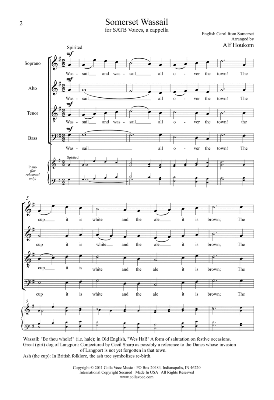 Somerset Wassail Somerset Wassail 4-Part scores gallery preview page 1