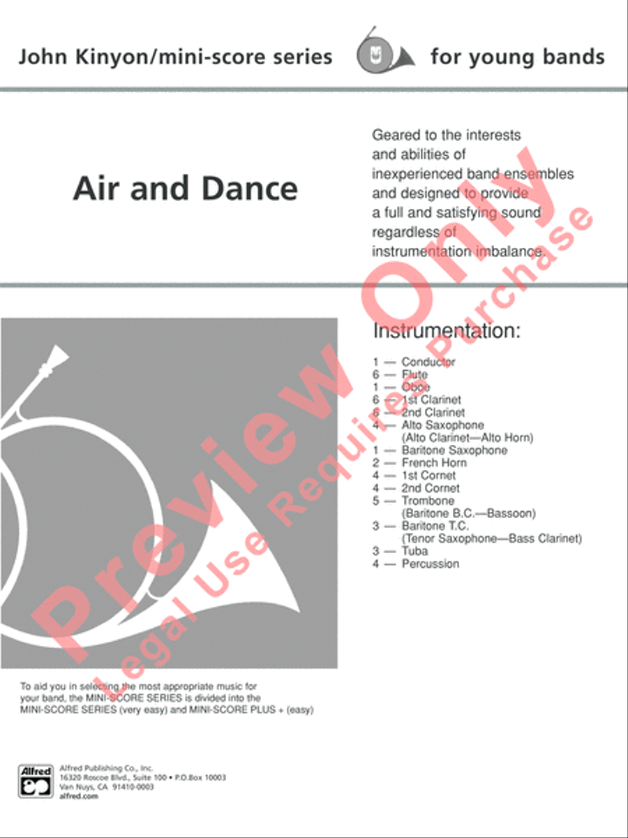 Air and Dance Concert Band scores gallery preview page 2