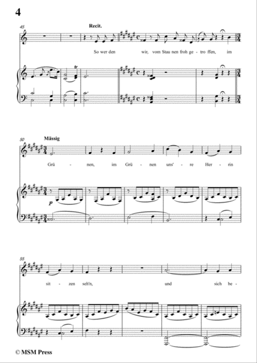 Schubert-Sonnet I in F sharp Major,for voice and piano Voice Solo scores gallery preview page 6