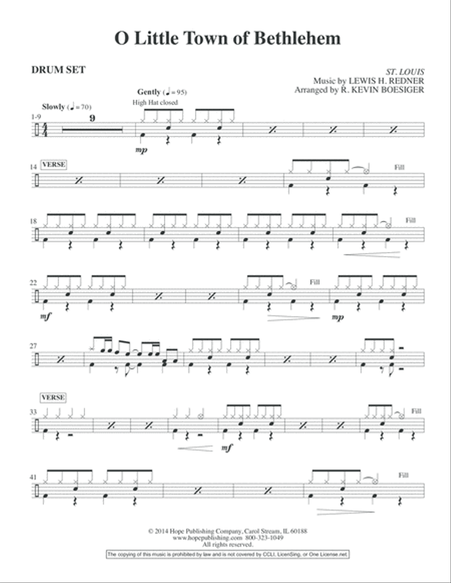 O Little Town of Bethlehem 4-Part scores gallery preview page 5