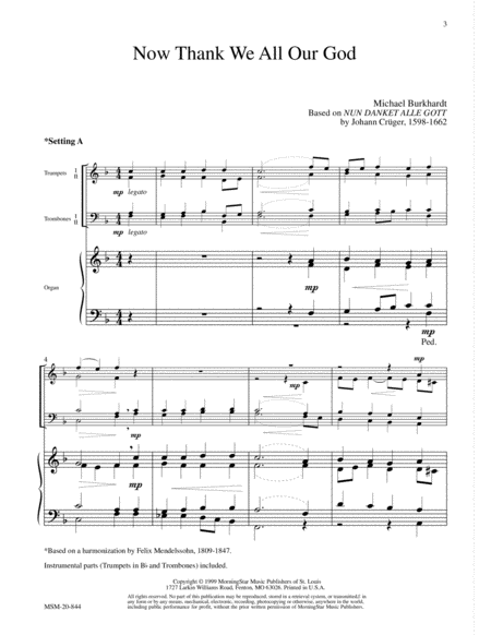 Five Hymn Accompaniments for Brass Quartet and Organ, Set 3 image number null