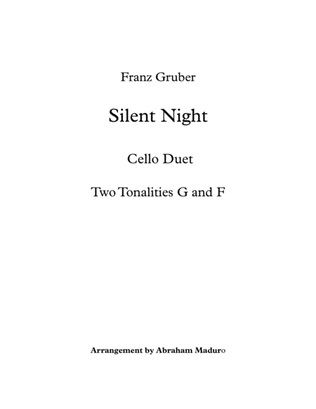Book cover for Silent Night Cello Duet Two Tonalities Included