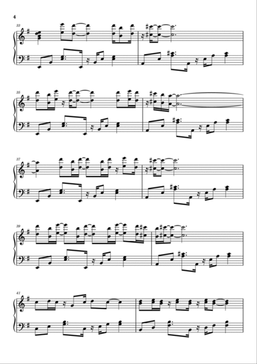 Breathe Breathe Piano Solo scores gallery preview page 4