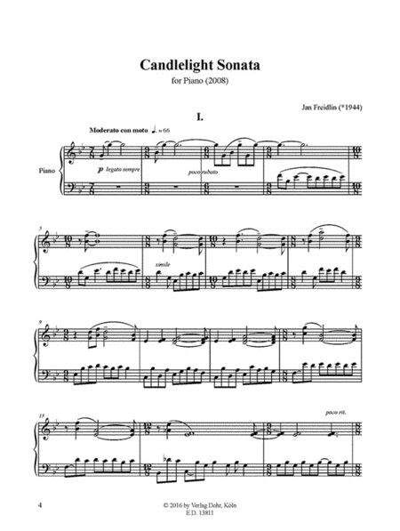 Candlelight Sonata für Klavier (2008)