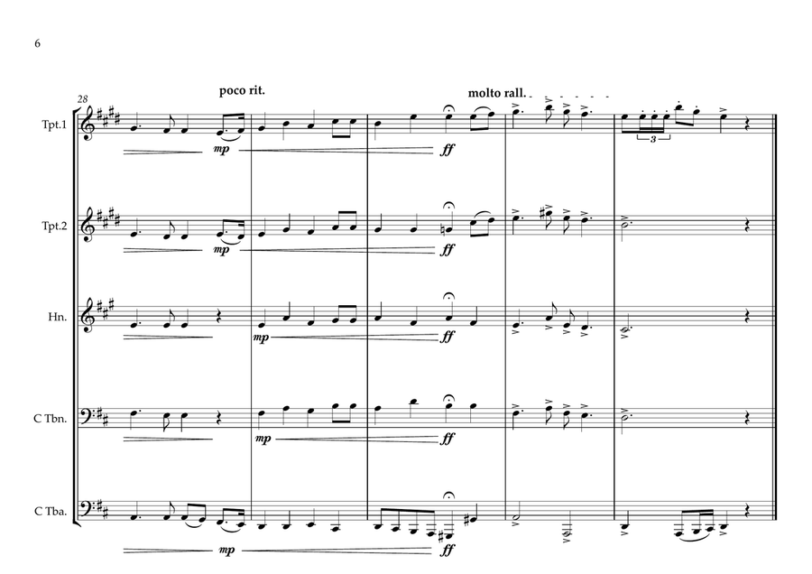 Bahamian National Anthem for Brass Quintet - 