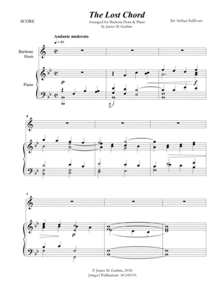 Sullivan: The Lost Chord for Baritone Horn & Piano
