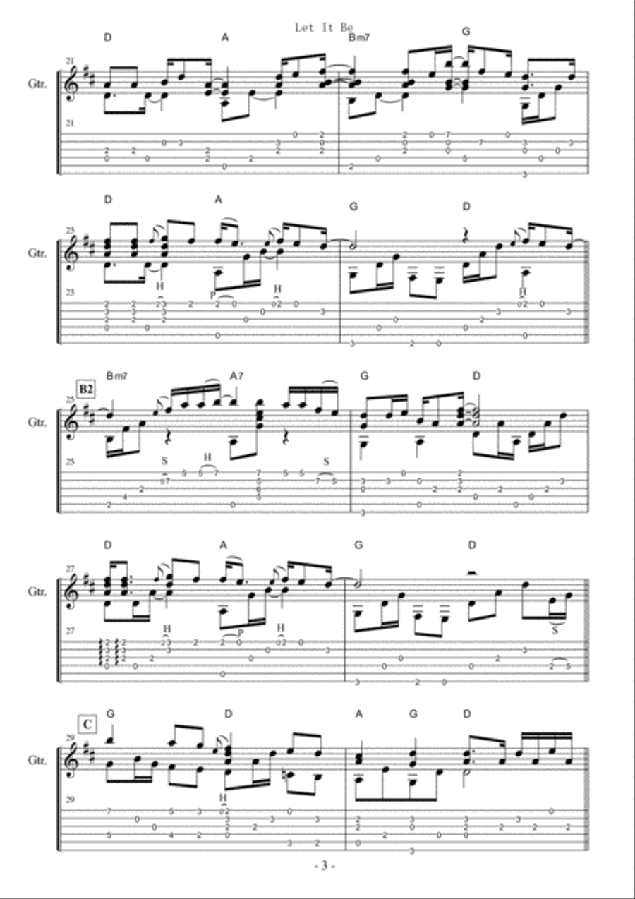 Let It Be Guitar Solo scores gallery preview page 3