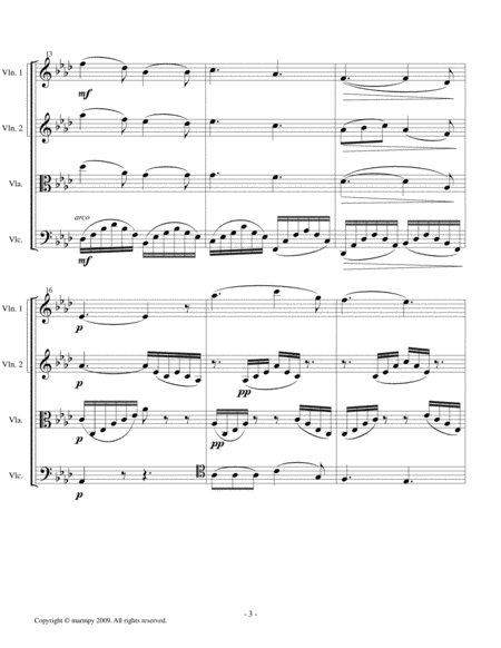 O Mio Babbino Caro by Puccini (arranged for String Quartet)