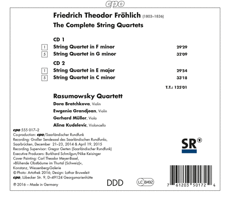 Frohlich: Complete String Quartets