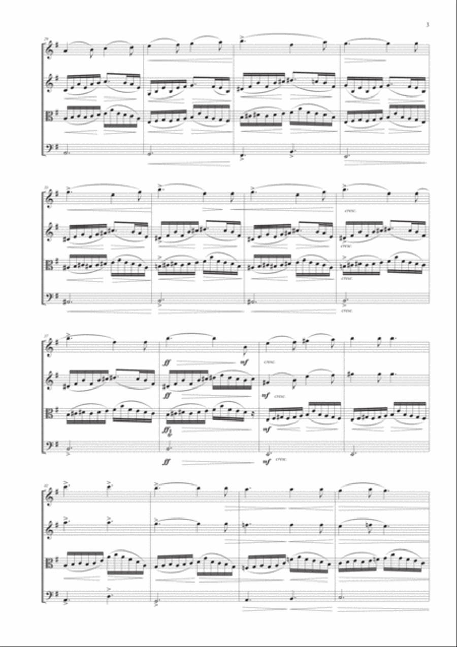 The Moldau for String Quartet String Quartet scores gallery preview page 3