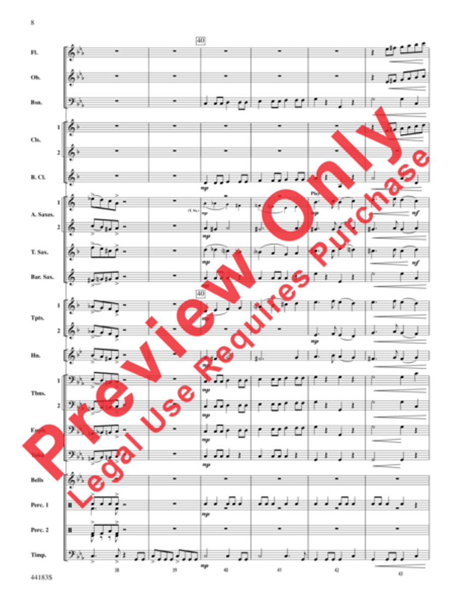 Cobra Dance Concert Band scores gallery preview page 9