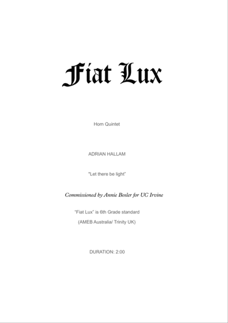 Fiat Lux Small Ensemble scores gallery preview page 2