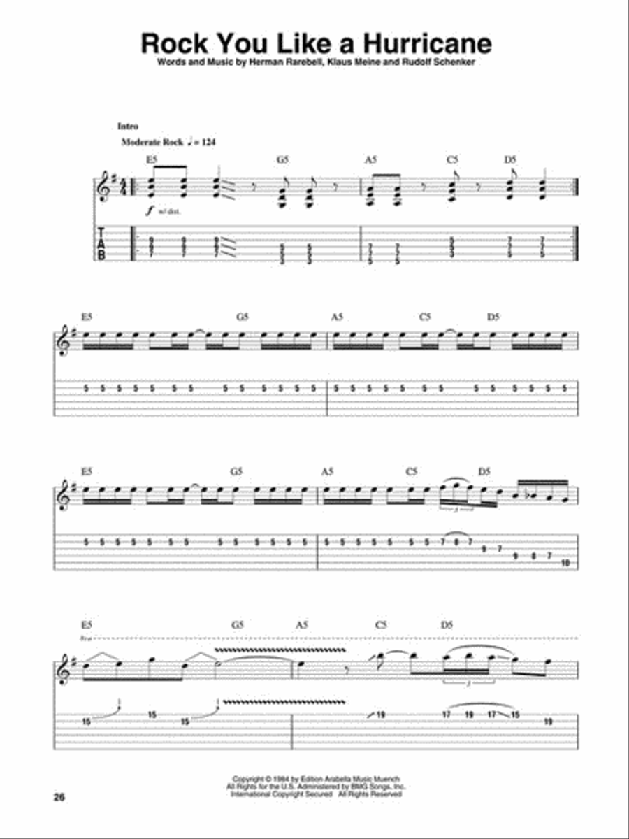Hard Rock Hard Rock Guitar Tablature scores gallery preview page 7
