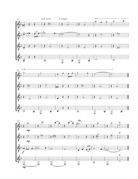 Three Catalan Folk Songs (Guitar Quartet) - Score and Parts image number null