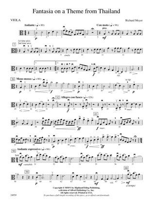 Fantasia on a Theme from Thailand: Viola