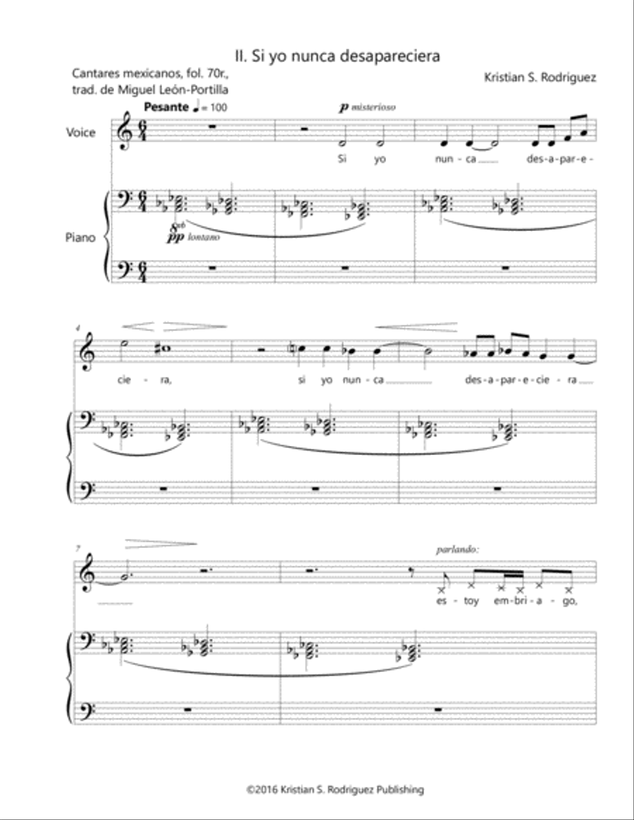 Si yo nunca desapareciera (HIGH VOICE) High Voice scores gallery preview page 3
