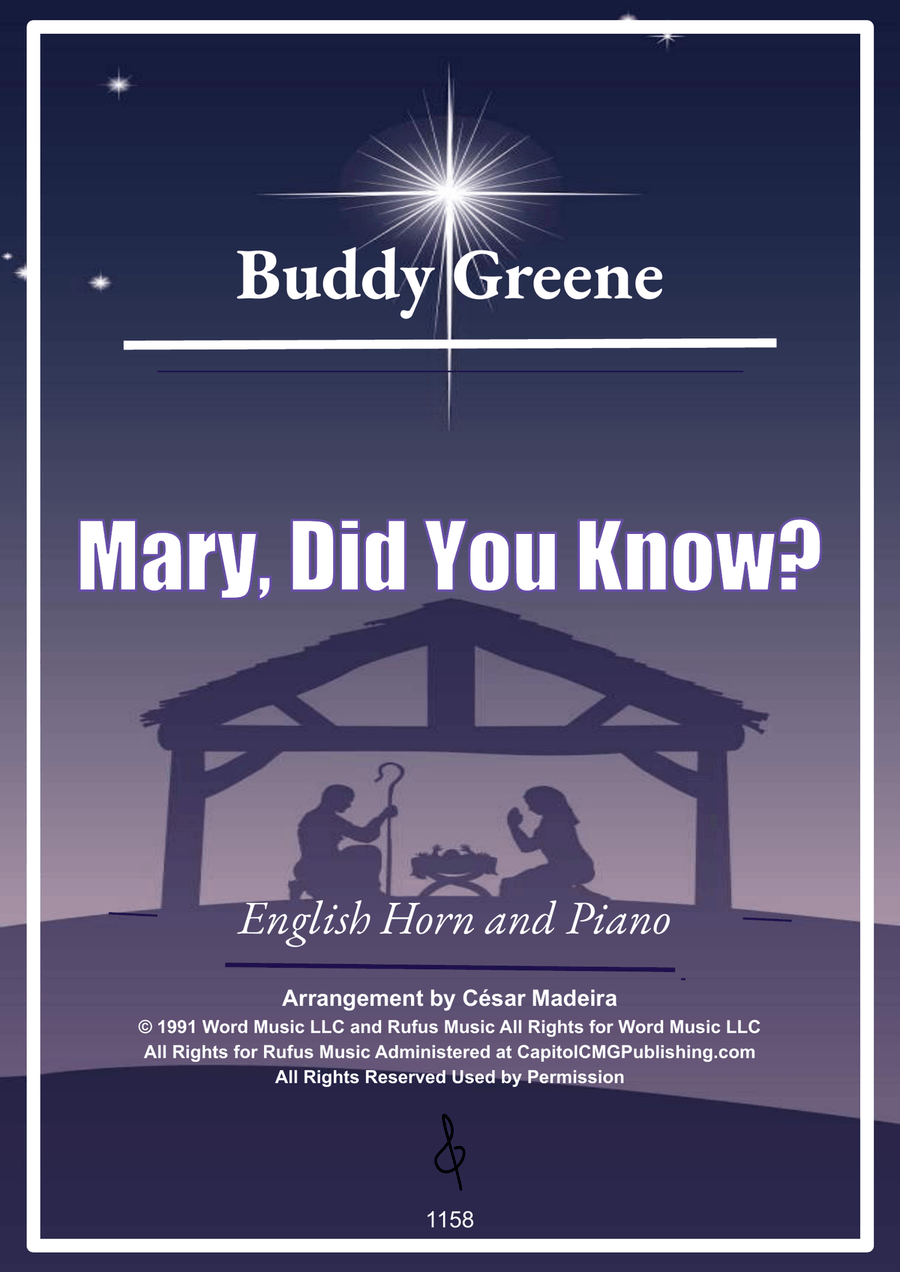 Mary, Did You Know? English Horn scores gallery preview page 1