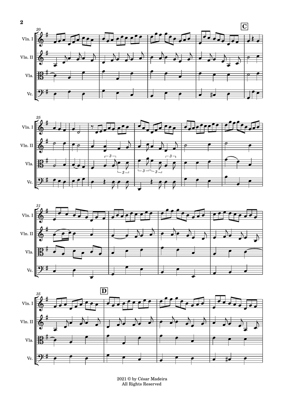 Jesu, Joy of Man's Desiring - String Quartet (Full Score and Parts) String Quartet scores gallery preview page 3