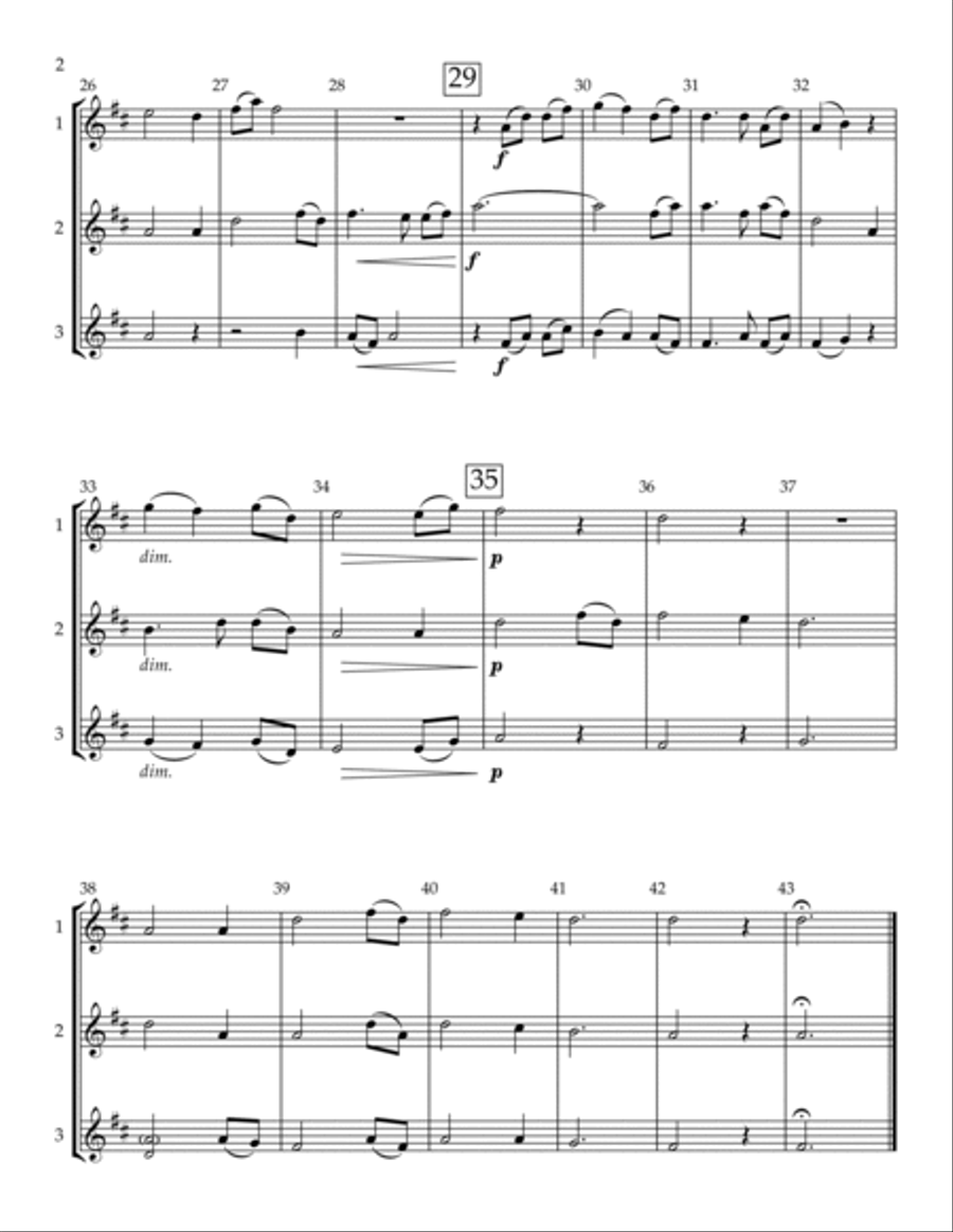 Amazing Grace for Saxophone Trio Woodwind Trio scores gallery preview page 2