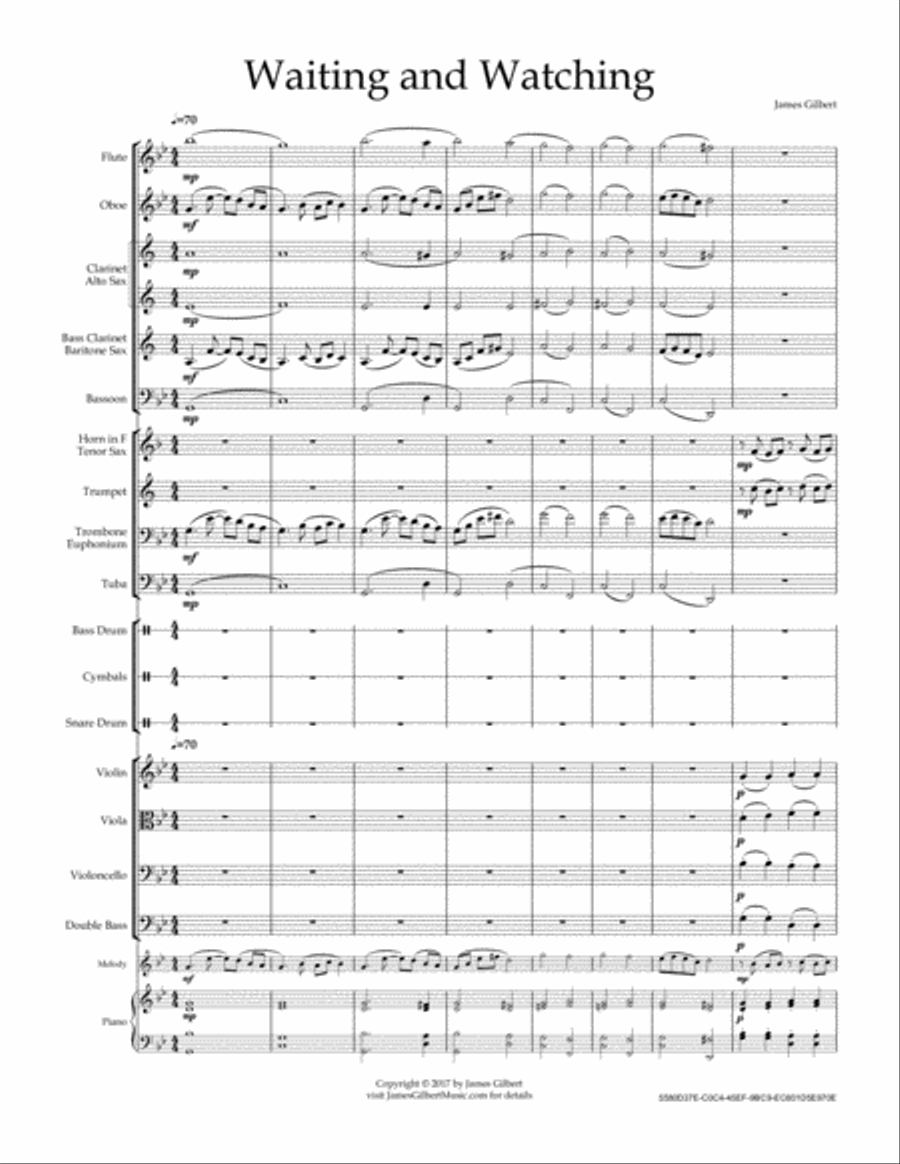 Waiting And Watching Full Orchestra scores gallery preview page 2