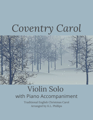 Coventry Carol - Violin Solo with Piano Accompaniment