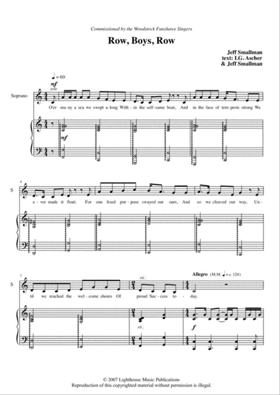 Row, Boys, Row 4-Part scores gallery preview page 3