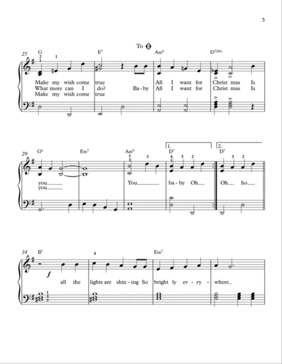 All I Want For Christmas Is You Voice scores gallery preview page 4