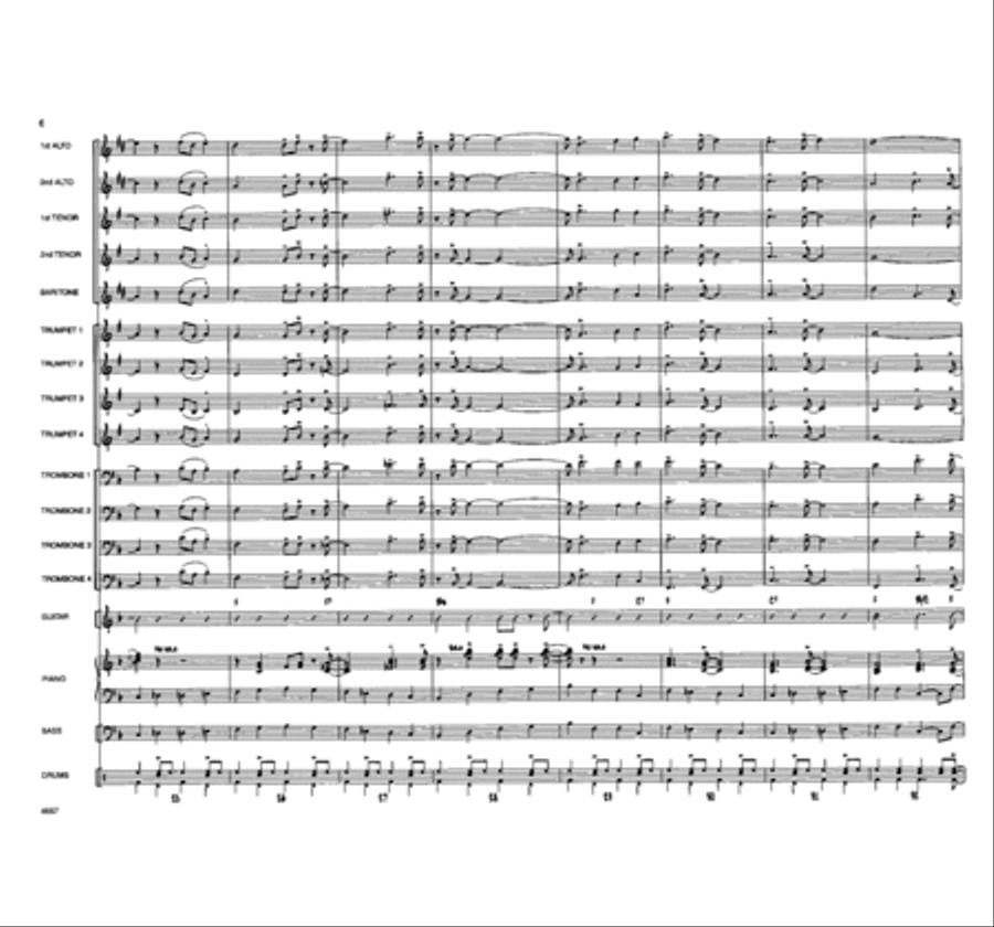 When the Saints Come Swingin' In Jazz Ensemble scores gallery preview page 5